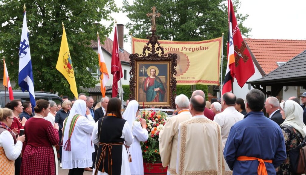 Lokalne uroczystości ku czci świętego Przemysława w małej polskiej miejscowości Lokalne uroczystości ku czci świętego Przemysława w małej polskiej miejscowości