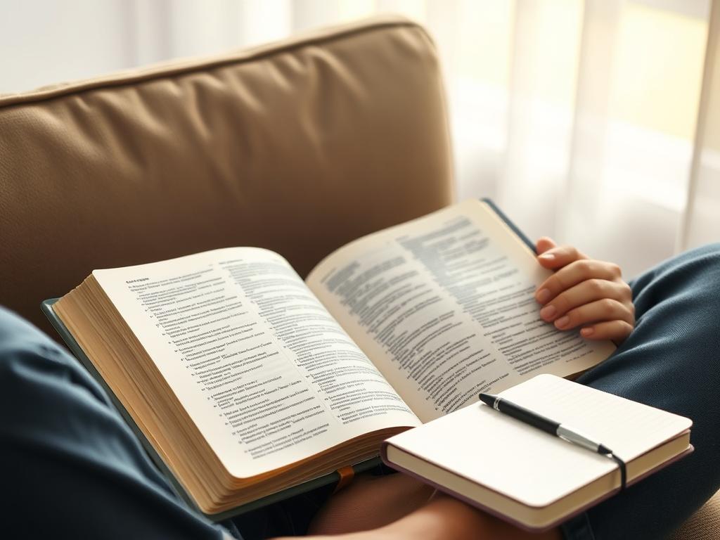Osoba czytająca Biblię i modląca się - modlitwa do archanioła rafała o życiowego towarzysza Osoba czytająca Biblię i modląca się - modlitwa do archanioła rafała o życiowego towarzysza