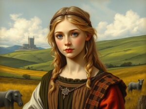 Święta Dymfna - młoda irlandzka księżniczka z VII wieku, córka pogańskiego króla i chrześcijańskiej matki