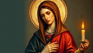 Święta Renata w tradycyjnym przedstawieniu ikonograficznym