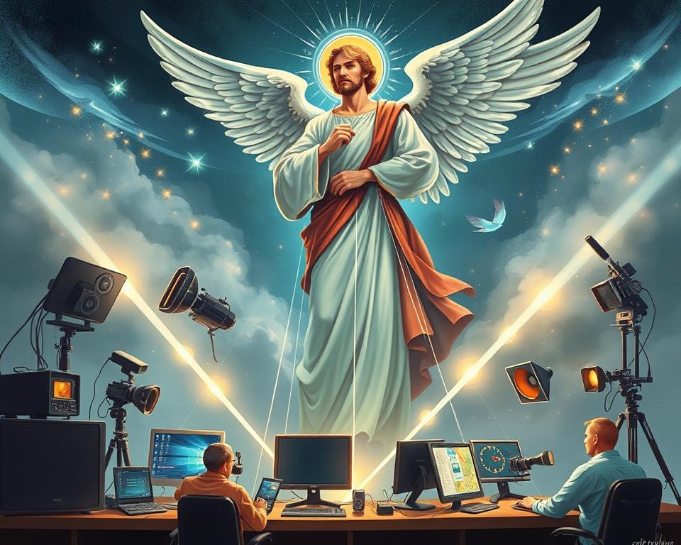 Święty Gabriel jako patron komunikacji i dziennikarzy - współczesne przedstawienie Święty Gabriel jako patron komunikacji i dziennikarzy - współczesne przedstawienie