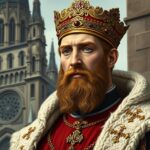 Święty Henryk II jako cesarz Świętego Cesarstwa Rzymskiego w królewskich szatach z insygniami władzy