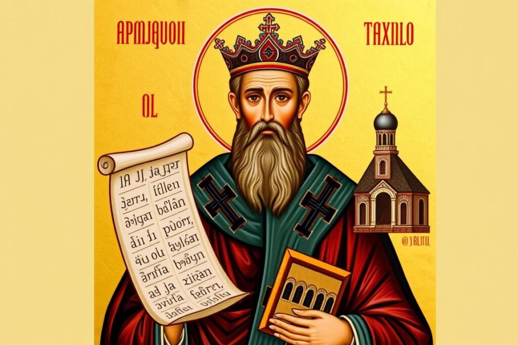 Ikona świętego Jarosława jako patrona prawników i władców Ikona świętego Jarosława jako patrona prawników i władców