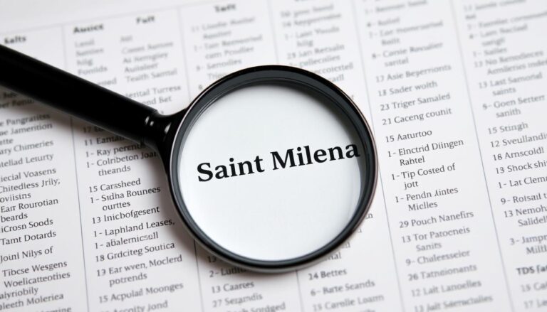 Karta z kalendarza liturgicznego pokazująca brak świętej Mileny w oficjalnym spisie