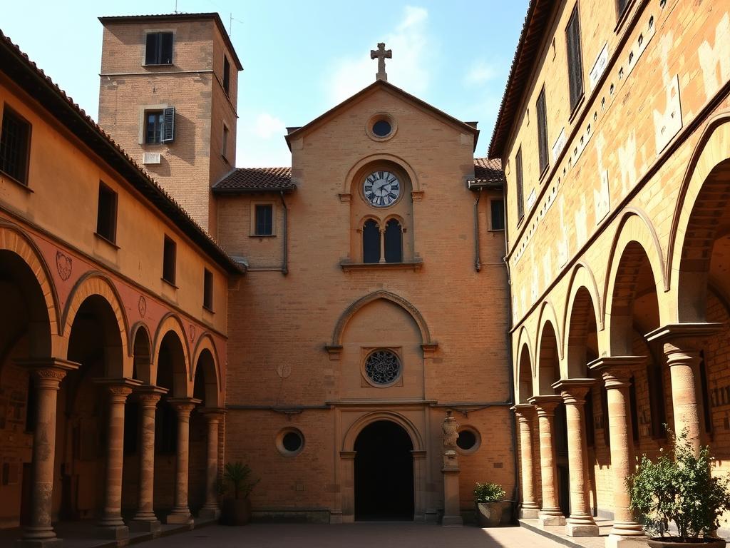 Klasztor św. Agnieszki w Bolonii założony przez Świętą Dianę - historyczna architektura Klasztor św. Agnieszki w Bolonii założony przez Świętą Dianę - historyczna architektura