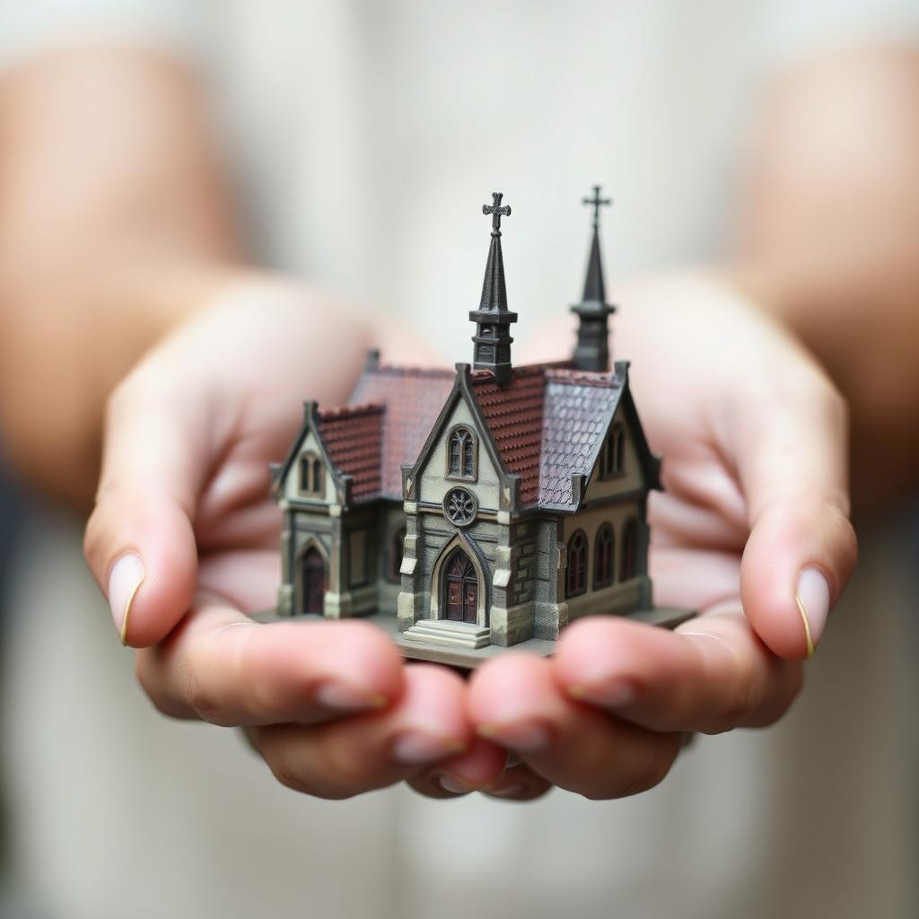 Model kościoła - atrybut świętego Adolfa symbolizujący jego troskę o Kościół