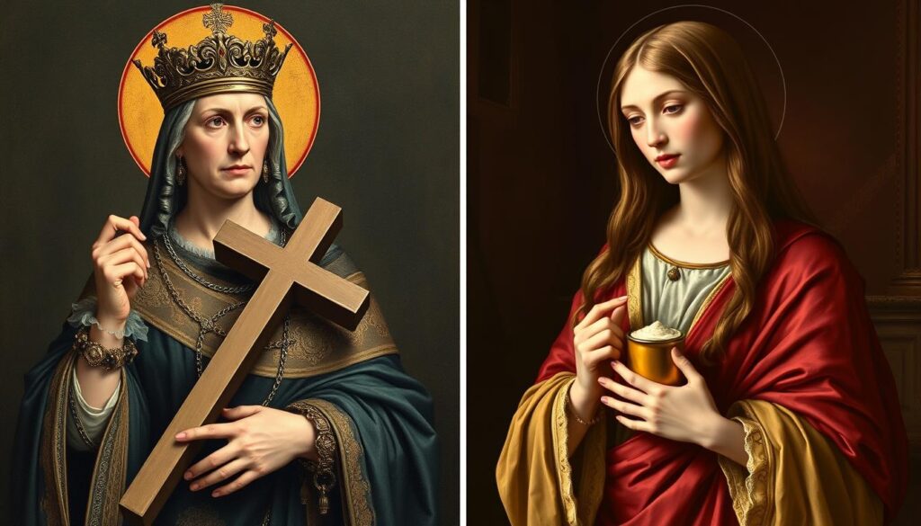 Porównanie wizerunków świętej Heleny i świętej Magdaleny w sztuce sakralnej