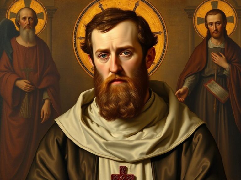 Portret świętego Artura Bella w habicie franciszkańskim