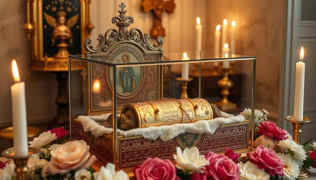 Relikwie świętej Gabrieli przechowywane w sanktuarium Relikwie świętej Gabrieli przechowywane w sanktuarium