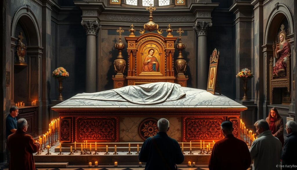 Sarkofag świętego Jarosława w Soborze Mądrości Bożej w Kijowie Sarkofag świętego Jarosława w Soborze Mądrości Bożej w Kijowie