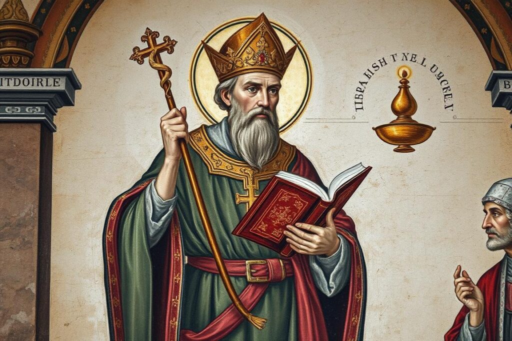 Średniowieczne przedstawienie świętego Monitora w sztuce sakralnej Średniowieczne przedstawienie świętego Monitora w sztuce sakralnej