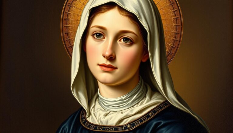 Święta Gabriela w młodości - portret ukazujący jej skromność i łagodność