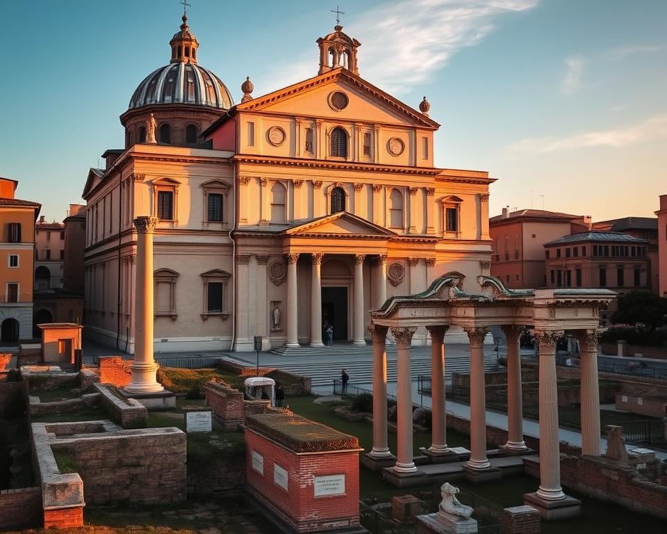 Święta Martyna jako patronka Rzymu - widok na bazylikę św. Łukasza i św. Martyny na Forum Romanum