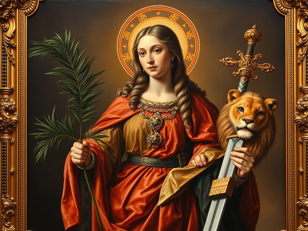 Święta Martyna w sztuce - barokowy obraz przedstawiający świętą z jej atrybutami