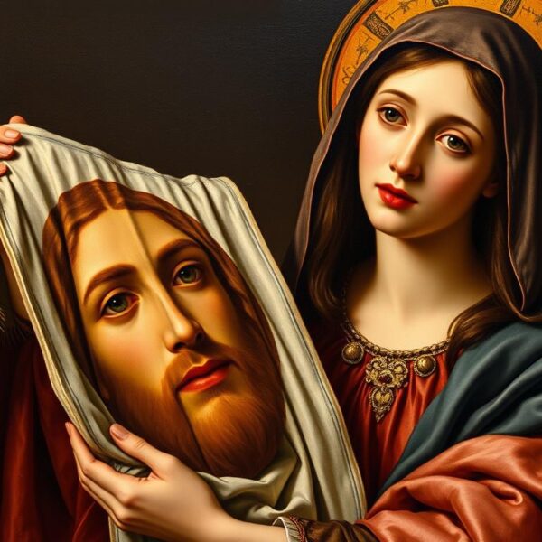 Święta Weronika trzymająca chustę z wizerunkiem Chrystusa