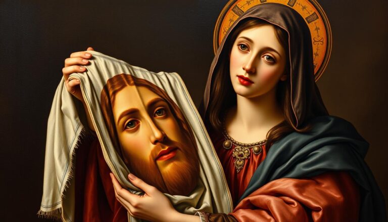 Święta Weronika trzymająca chustę z wizerunkiem Chrystusa