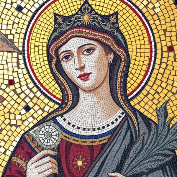 Święta Wiktoria z Rzymu - mozaika z VI wieku z bazyliki św. Apolinarego w Rawennie