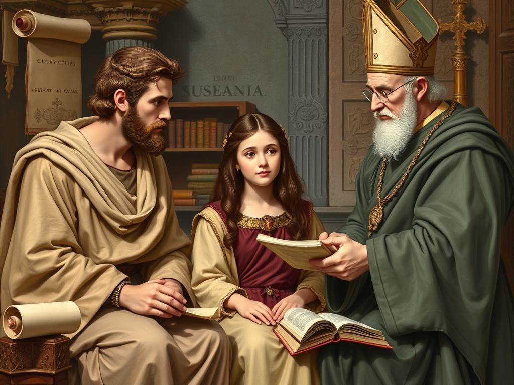 Święta Zuzanna nauczana przez ojca Gabiniusa i stryja papieża Kajusa Święta Zuzanna nauczana przez ojca Gabiniusa i stryja papieża Kajusa