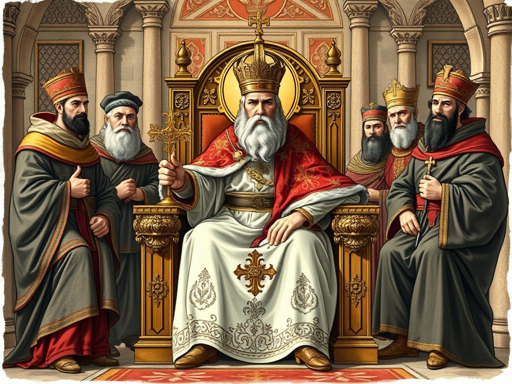 Święty Jarosław jako władca Rusi Kijowskiej na tronie Święty Jarosław jako władca Rusi Kijowskiej na tronie