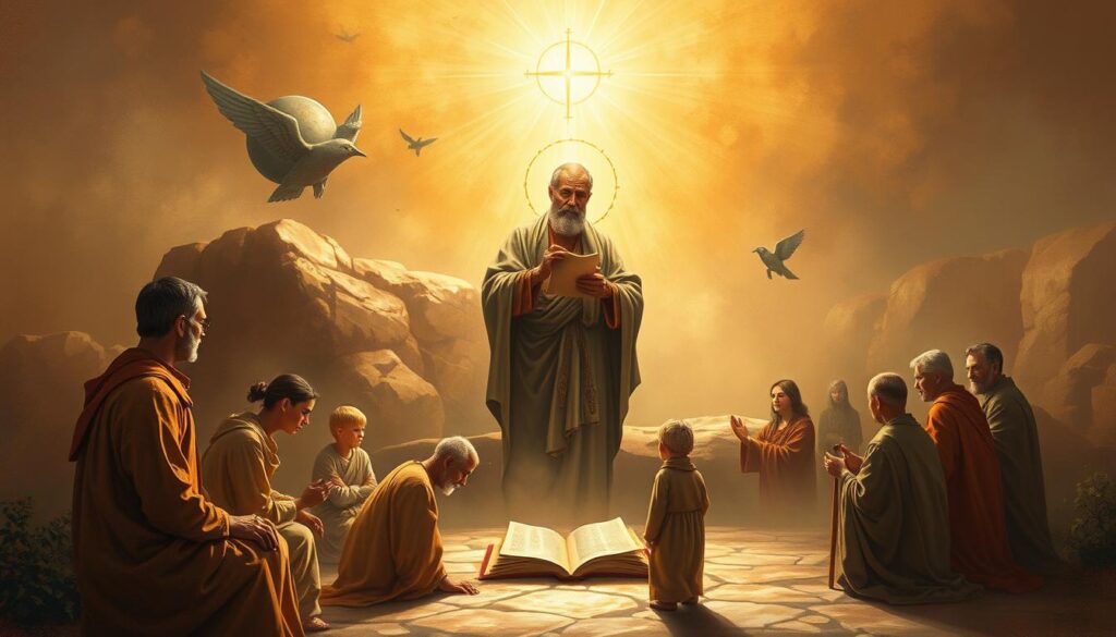 Symboliczne przedstawienie duchowego dziedzictwa świętego Monitora Symboliczne przedstawienie duchowego dziedzictwa świętego Monitora