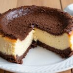 Sernik siostry Anieli na talerzu z kawałkiem odciętym, ukazujący puszystą konsystencję i charakterystyczne warstwy