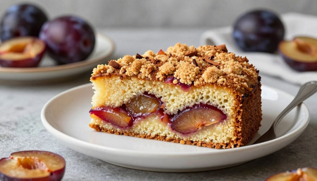 Wariant ciasta ucieranego ze śliwkami siostry Anieli z dodatkiem cynamonu